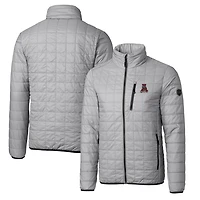 Veste matelassée isolante entièrement zippée Rainier PrimaLoft Eco avec logo de l'équipe principale l'Alabama Crimson Tide Cutter & Buck Gray