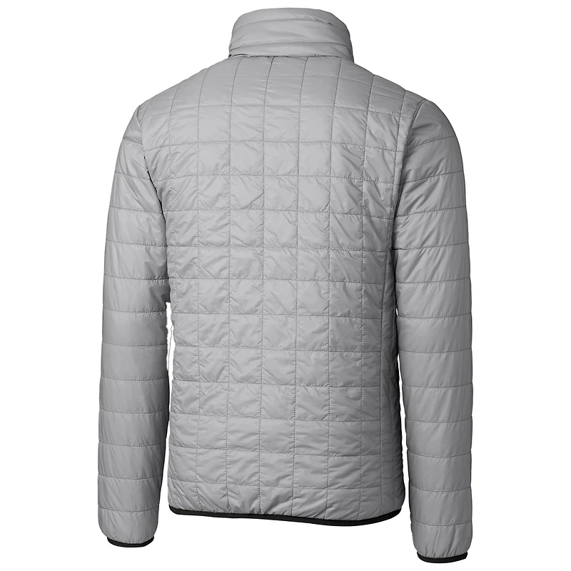 Veste matelassée isolante entièrement zippée Rainier PrimaLoft Eco avec logo de l'équipe principale l'Alabama Crimson Tide Cutter & Buck Gray