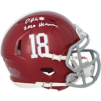 Casque Riddell Speed ​​Mini autographié par DeVonta Smith de l'Alabama Crimson Tide avec inscription « 2020 Heisman »