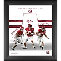 DeVonta Smith Mac Jones & Jaylen Waddle Alabama Crimson Tide Fac-similé Signatures Encadré 15'' x 17'' 2021 Franchise Foundations Collage