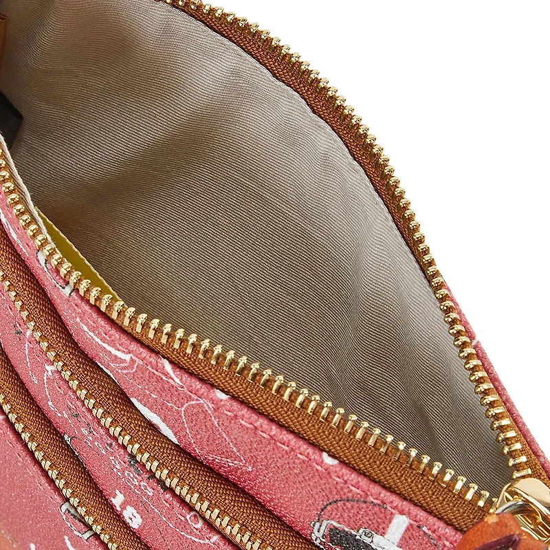 Sac bandoulière triple zip Dooney & Bourke Alabama Crimson Tide Football Halftime