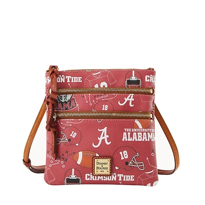 Dooney & Bourke Alabama Crimson Tide Football Halftime Triple Zip Crossbody Bag