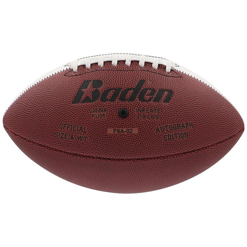 Ballon de football blanc autographié par Eli Ricks des Crimson Tide de l'Alabama