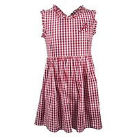 Robe sans manches Alora Gingham pour fille Crimson Alabama Tide