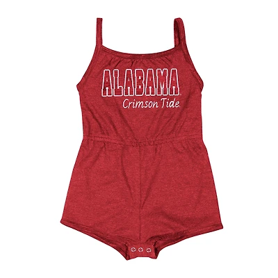 Girls Infant Colosseum Crimson Alabama Tide Elemental Tank Romper