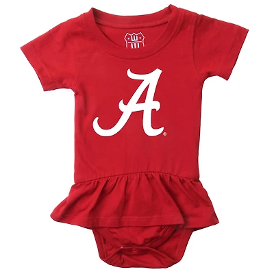 Girls Infant Wes & Willy Crimson Alabama Tide Skirted Bodysuit