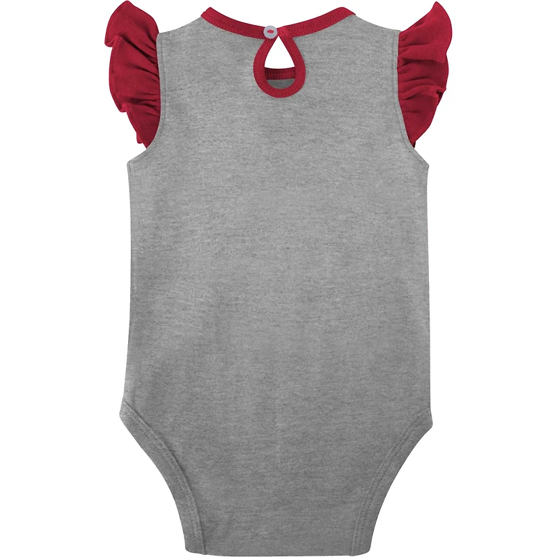 Lot de 2 bodys pour nouveau-nés et nourrissons cramoisi/gris Alabama Crimson Tide Spread the Love
