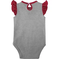 Lot de 2 bodys pour nouveau-nés et nourrissons cramoisi/gris Alabama Crimson Tide Spread the Love
