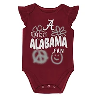 Girl's Newborn and Infant Outerstuff Crimson/White Alabama Crimson Tide Little Sunshine Two-Piece Bodysuit Set