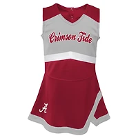 Ensemble robe pull et bloomer deux pièces pour filles d'âge préscolaire Crimson Alabama Tide Cheer Captain