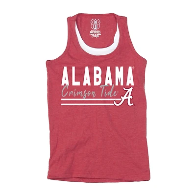 Girls Preschool Wes & Willy Crimson Alabama Tide Racerback Tank Top