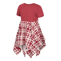 Robe à carreaux Marceline pour fille Colosseum Crimson Alabama Tide