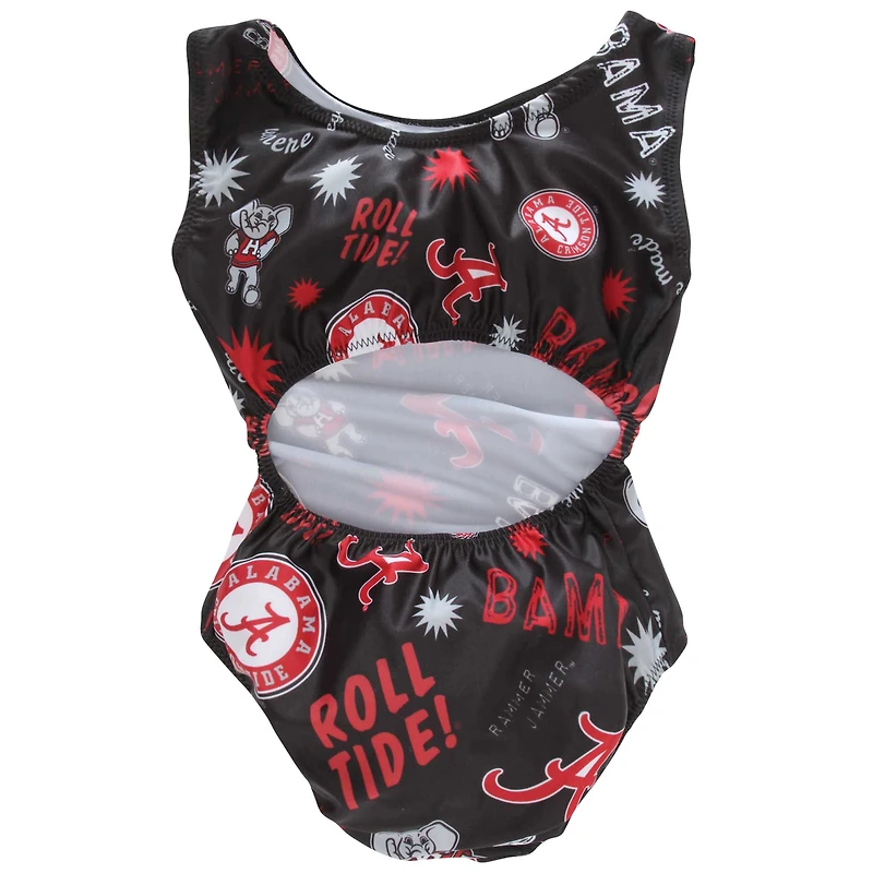 Justaucorps Alabama Crimson Tide noir pour jeune fille