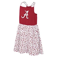 Robe florale Colosseum Crimson/White Alabama Crimson Tide Robin pour filles