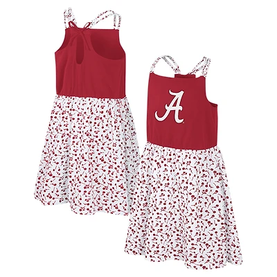 Robe florale Colosseum Crimson/White Alabama Crimson Tide Robin pour filles