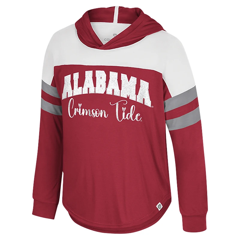 Girls Youth Colosseum Crimson Alabama Tide Reflection Hoodie Long Sleeve T-Shirt