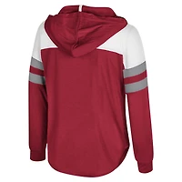 T-shirt à manches longues et capuche pour jeunes filles Colosseum Crimson Alabama Tide Reflection