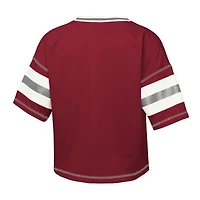 T-shirt à col en V pour filles Outerstuff Crimson Alabama Tide Gridiron Jersey