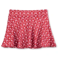 Jupe-short ZooZatz Crimson Alabama Tide pour filles, imprimé intégral, avec nœud et logo de l'équipe