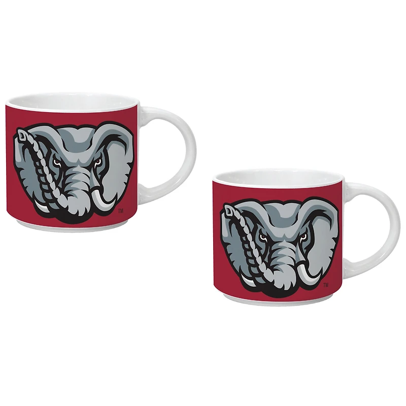 Lot de deux tasses empilables de 14 oz de la marque Indigo Falls Alabama Crimson Tide