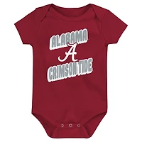 Lot de 3 bodies pour bébé Alabama Crimson Tide Sunday Comics