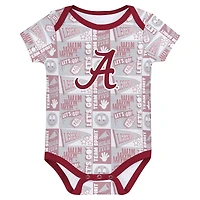 Lot de 3 bodies pour bébé Alabama Crimson Tide Sunday Comics