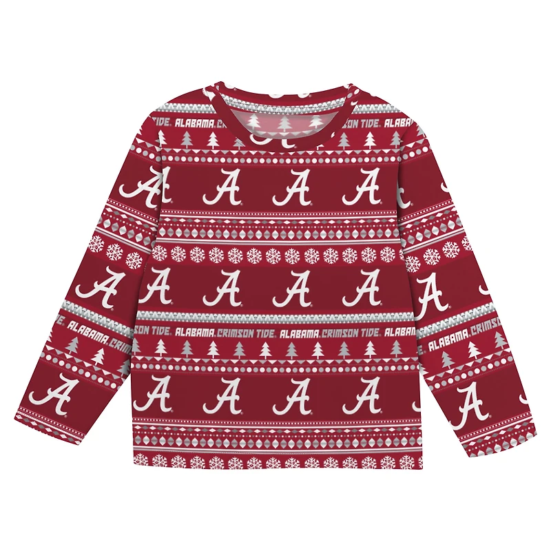 Infant & Newborn Outerstuff Crimson Alabama Tide Ugly Sweater Pajama Set