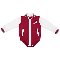 Infant Colosseum Crimson Alabama Tide Bell Rings Varsity Bodysuit