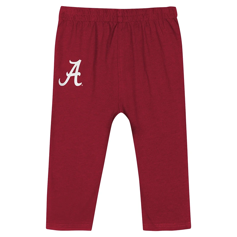 Infant Crimson Alabama Tide Double Up Long Sleeve Bodysuit & Pant Set