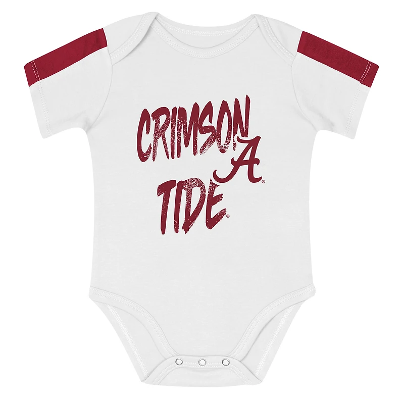 Infant Outerstuff Crimson/White Alabama Crimson Tide Double Down Bodysuit and Pants 3-Piece Set