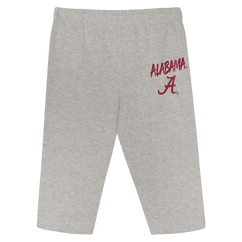 Ensemble 3 pièces pour bébé Outerstuff Crimson/White Alabama Crimson Tide Double Down Body et pantalon