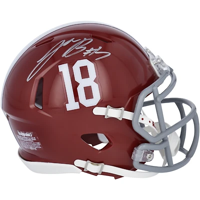 Mini casque Riddell Speed ​​autographié par Ja'Corey Brooks (Alabama Crimson Tide)