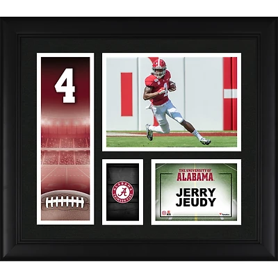 Collage de joueurs encadré 15" x 17" de Jerry Jeudy Alabama Crimson Tide