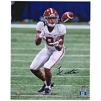 Photographie autographiée de John Metchie de l'Alabama Crimson Tide lors du championnat SEC 8" x 10"