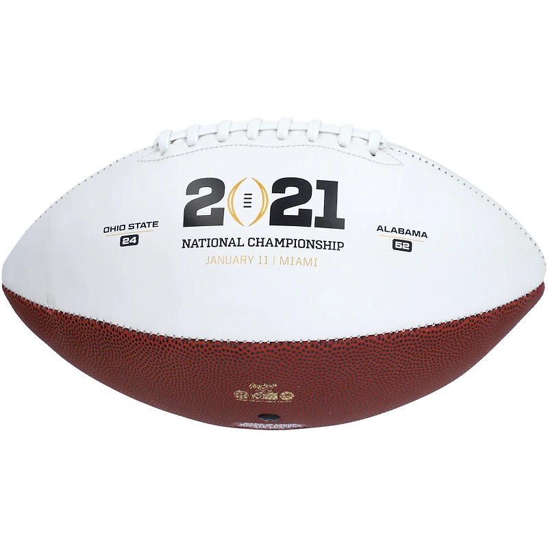 Josh Jobe John Metchie Brian Robinson & Jordan Battle Alabama Crimson Tide Autographed College Football Playoffs 2020 National Champions White Panel Football