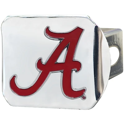 Logo Brands  Alabama Crimson Tide Color on Chrome Hitch Cover