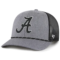 Men's '47  Gray Alabama Crimson Tide Carbon Rope Adjustable Hat