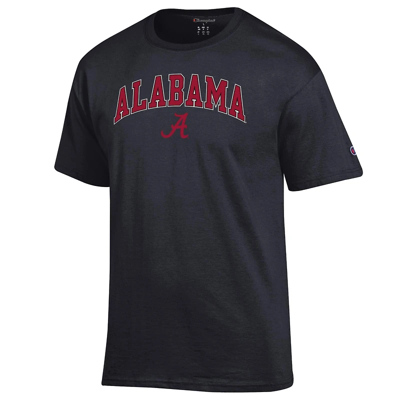 Men's Champion  Black Alabama Crimson Tide Arch Over Logo T-Shirt