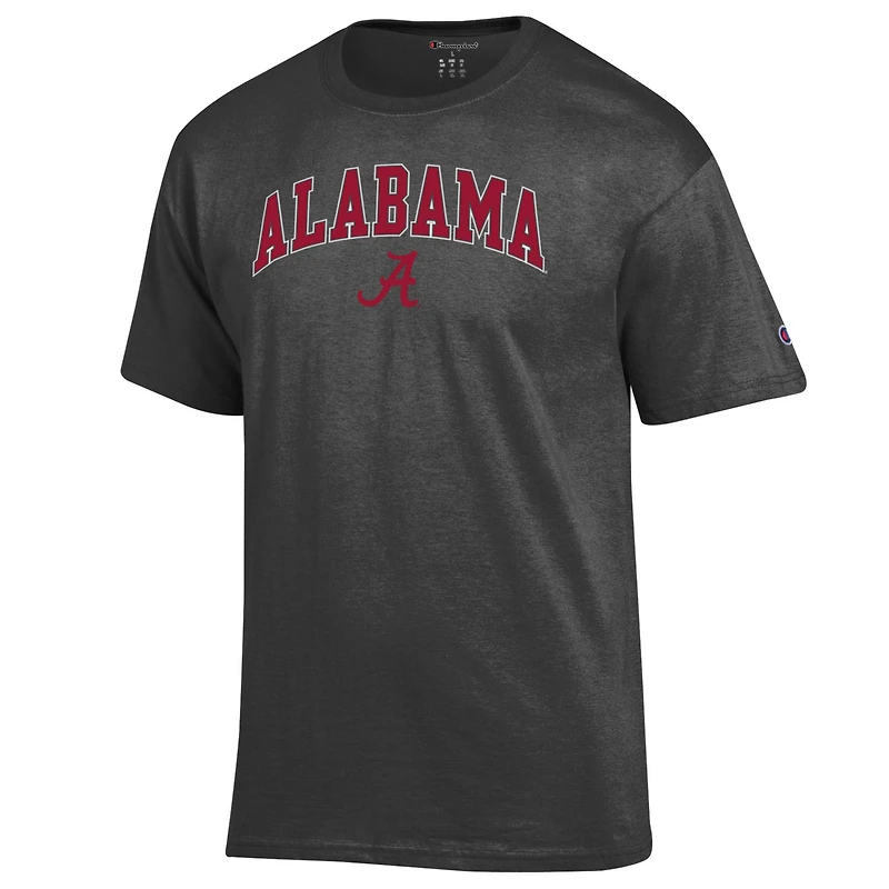 T-shirt anthracite Champion pour homme avec logo Arch Over de l'Alabama Crimson Tide