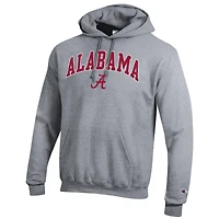 Sweat à capuche logo Arch Over Champion Heather Grey Alabama Crimson Tide pour homme