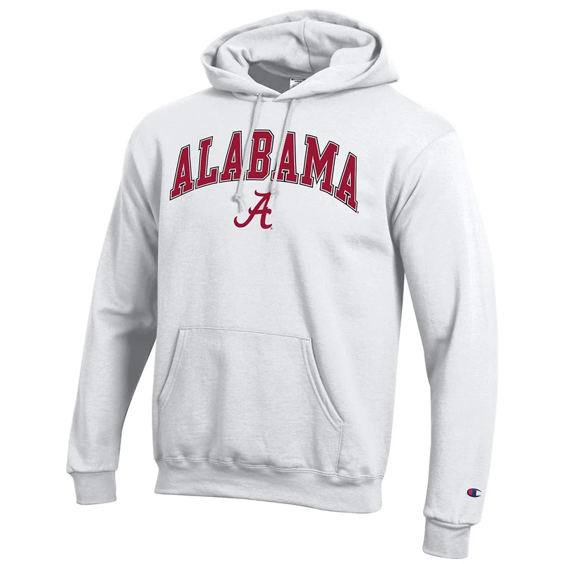 Sweat à capuche blanc Champion Alabama Crimson Tide Arch Over Logo pour homme