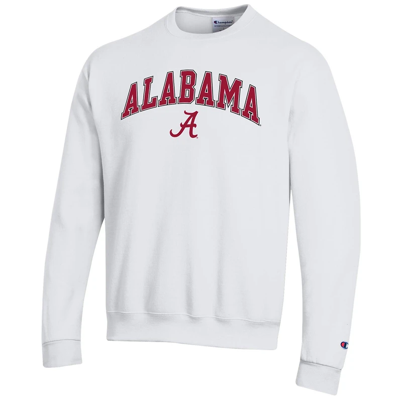 Sweat-shirt à enfiler avec logo Arch Over de l'Alabama Crimson Tide pour homme, blanc champion