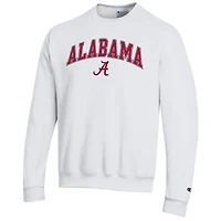 Sweat-shirt à enfiler avec logo Arch Over de l'Alabama Crimson Tide pour homme, blanc champion