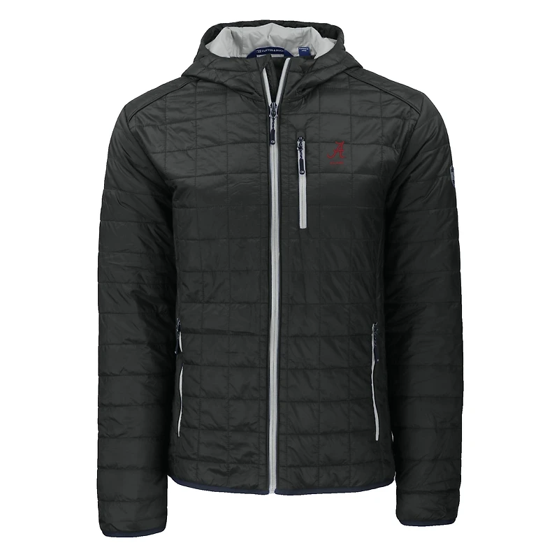 Men's Cutter & Buck Alabama Crimson Tide Rainier Eco PrimaLoft Hooded Full-Zip Jacket