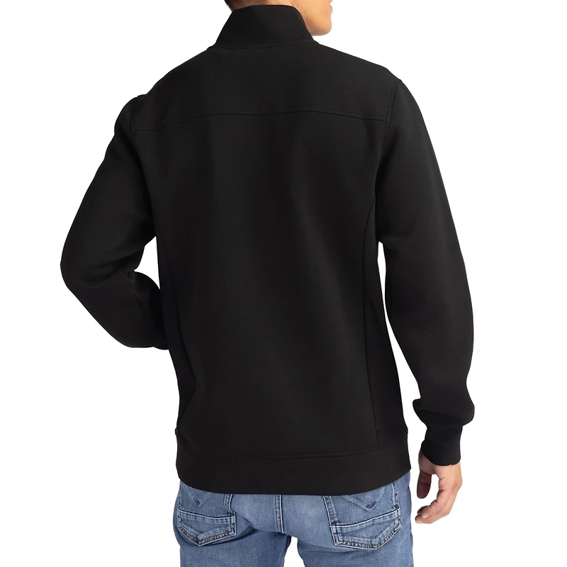 Pull à col zippé Cutter & Buck Roam Eco recyclé noir Alabama Crimson Tide pour homme