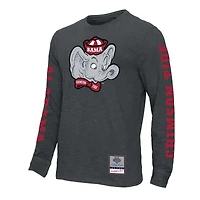 Men's Mitchell & Ness  Charcoal Alabama Crimson Tide Team Pride Long Sleeve T-Shirt