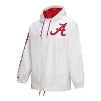Men's Mitchell & Ness  White Alabama Crimson Tide Coaches Full-Snap Hoodie Jacket