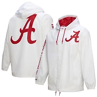 Veste à capuche boutons-pression complète pour homme Mitchell & Ness Alabama Crimson Tide Coaches blanche