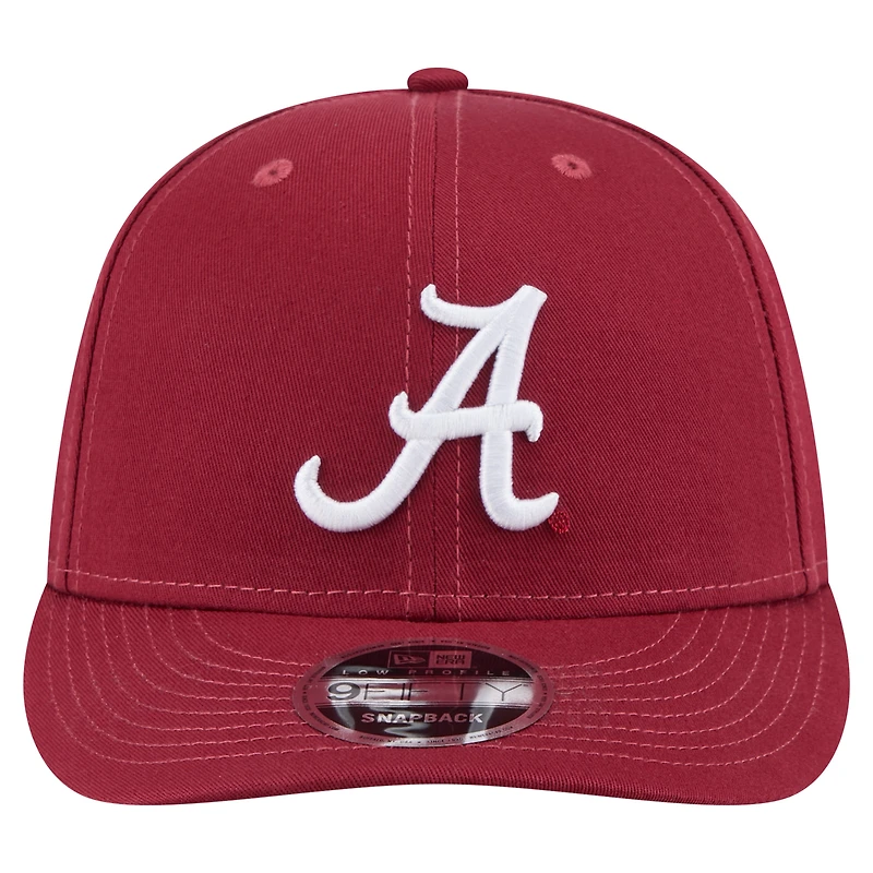 Casquette Snapback 9FIFTY Crimson Alabama Crimson Tide Low Profile de New Era pour homme