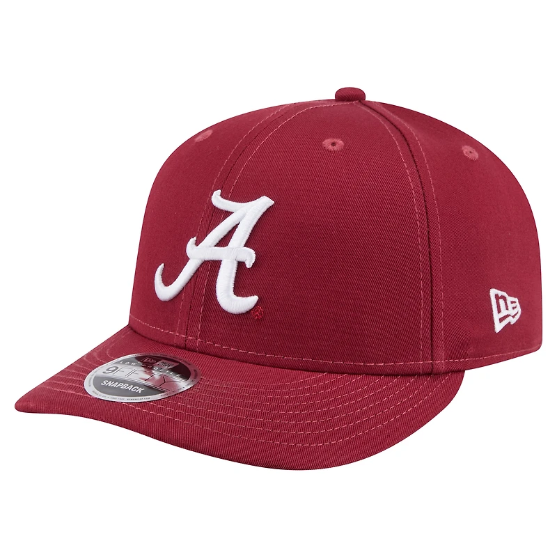 Casquette Snapback 9FIFTY Crimson Alabama Crimson Tide Low Profile de New Era pour homme